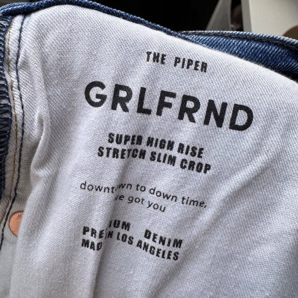 GRLFRND super high rise stretch slim piper jeans size 28 - Picture 8 of 9
